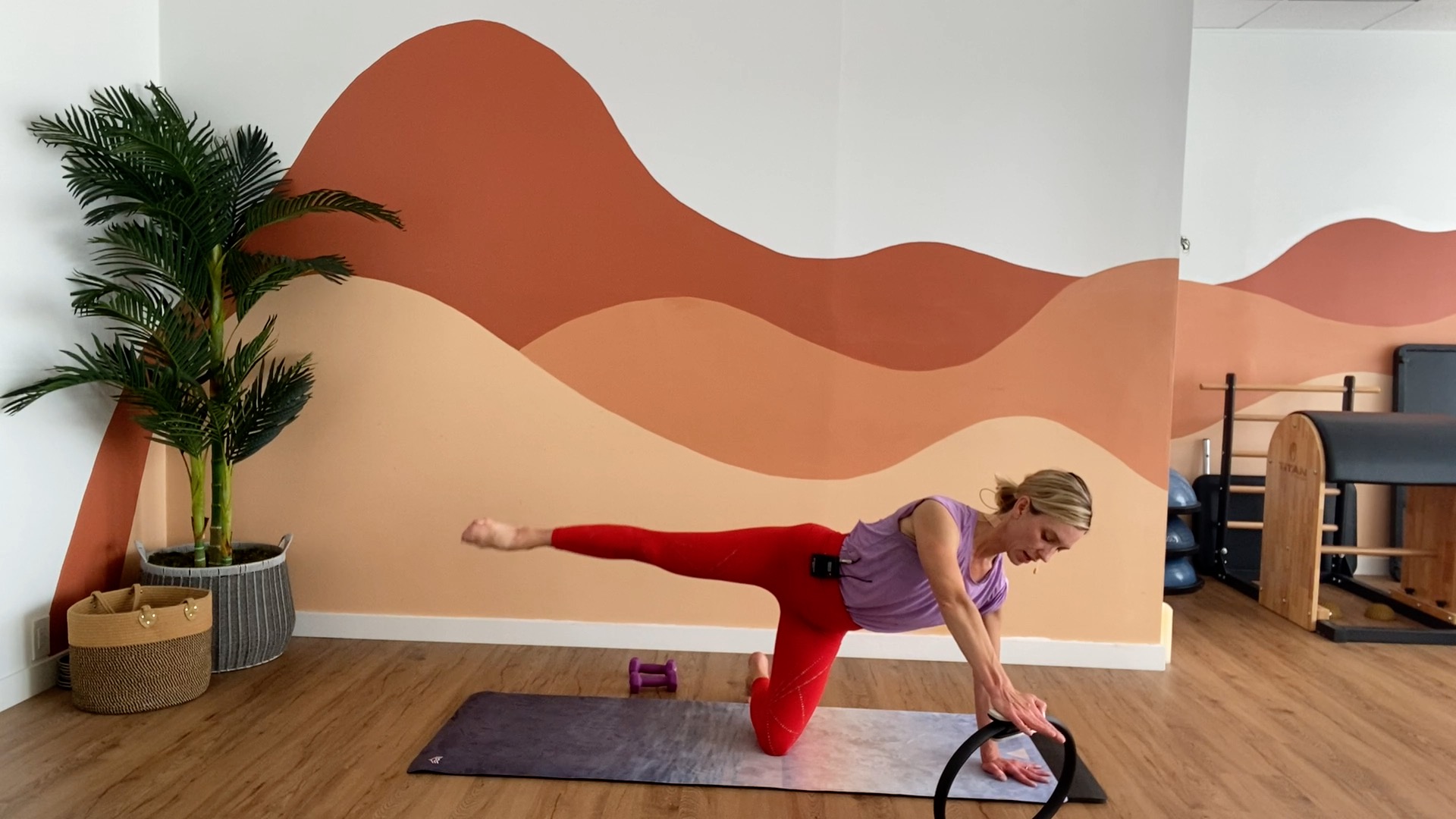 Centering Magic Ring Workout. ring, weights. 30 min