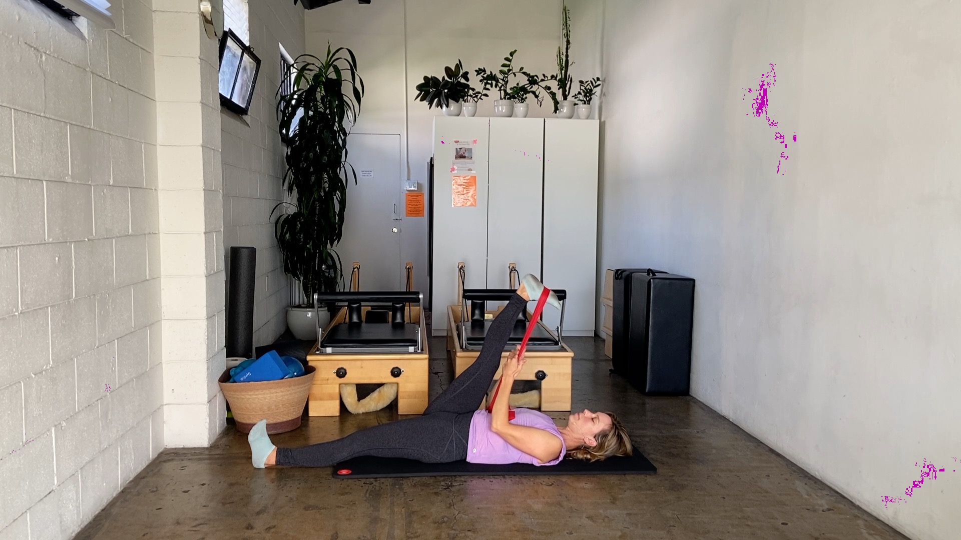 Calm Stretching.  long band. 20 min