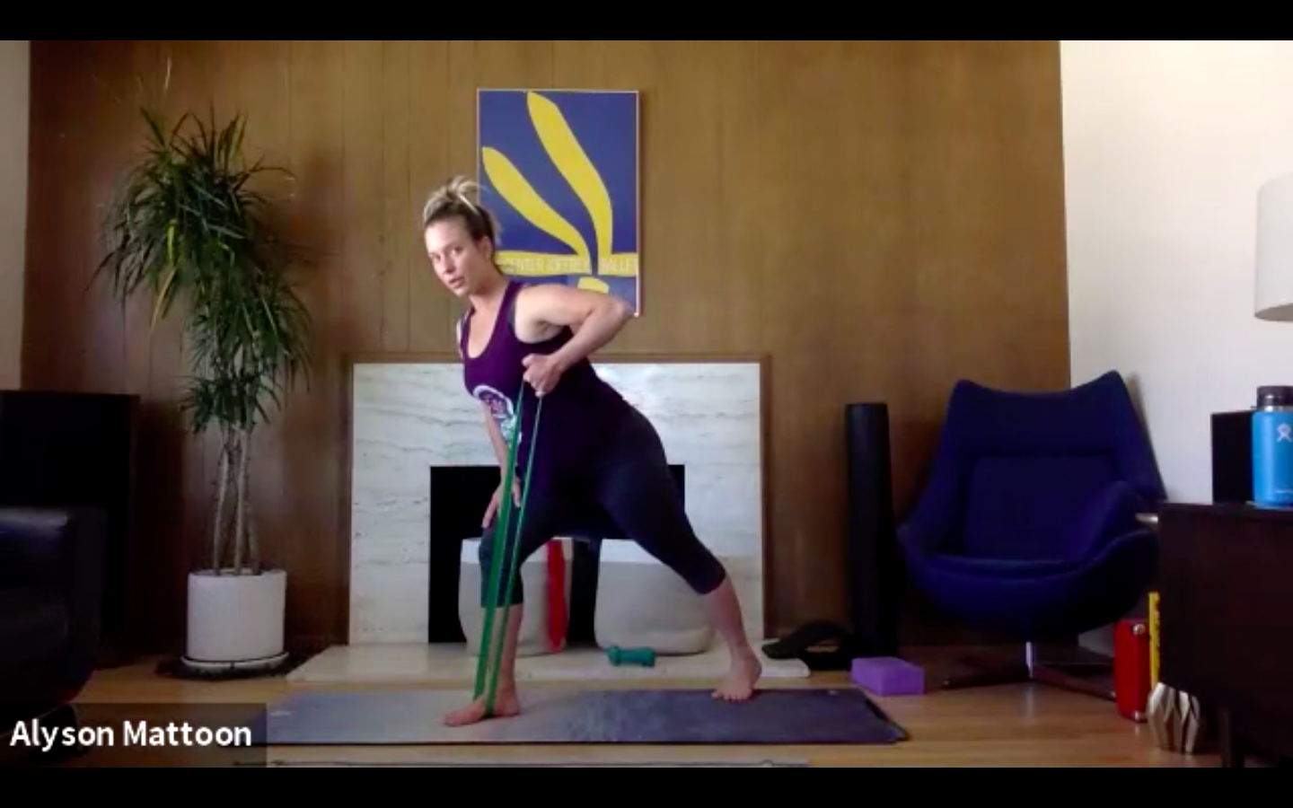 Live FIT mini band full body focus. 4/19. band. weights. yoga block. pf