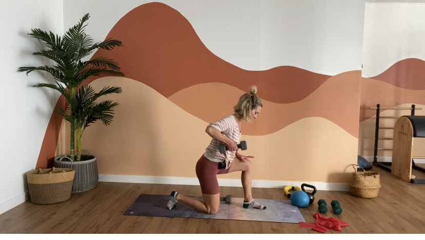 Essential Strength with Weights. bands. ball.  25 min