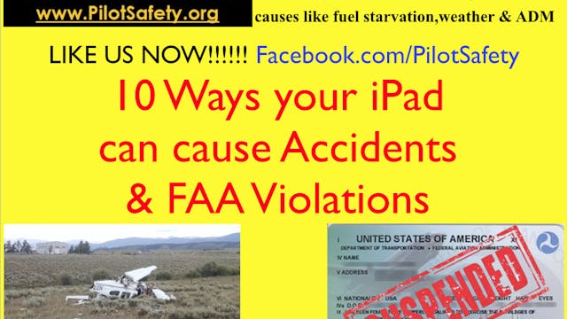 10 Ways your iPad can cause Accidents and FAA Violations!