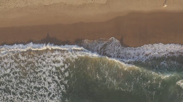 Overhead Shot of Beautiful Blue Waves...