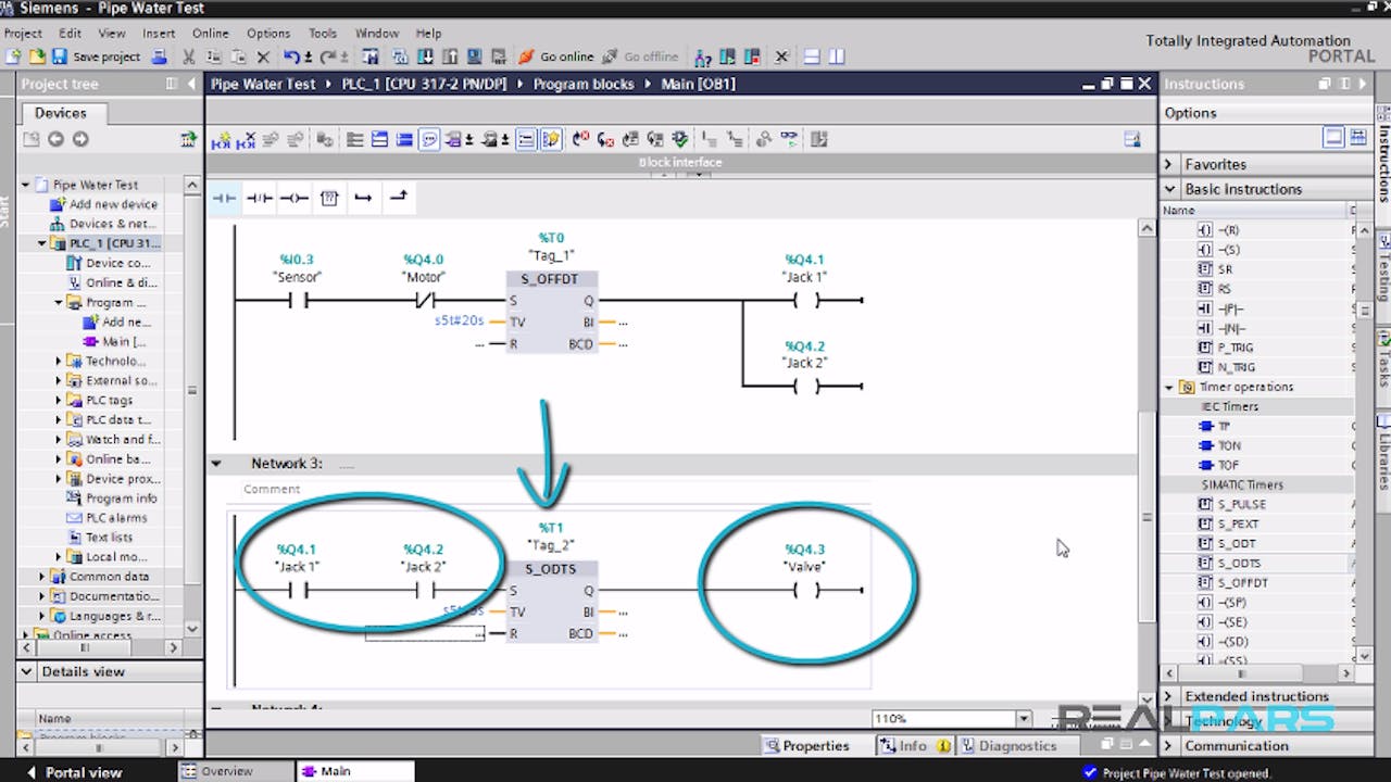 82 pipe water test plc program part 2 how to use timers in plc programming realpars 82 pipe water test plc program part 2 how to use timers in plc programming realpars