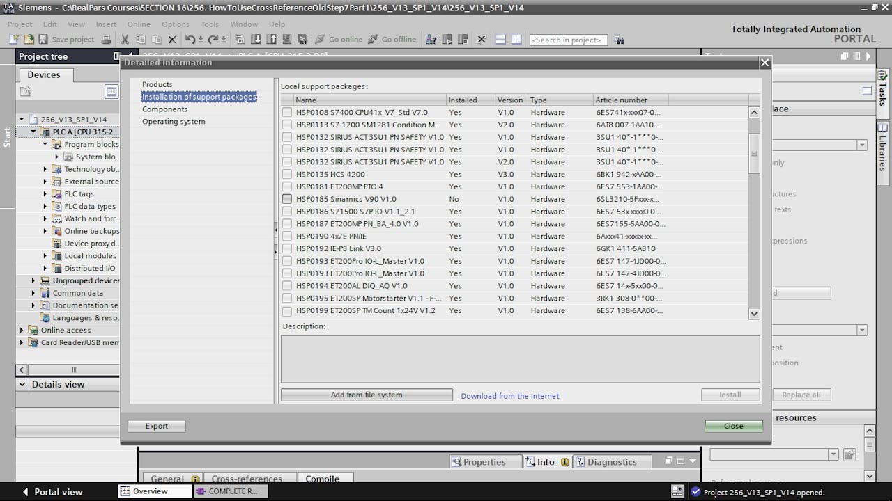 5. How to Update the Hardware Catalog in TIA Portal (Offline) RealPars