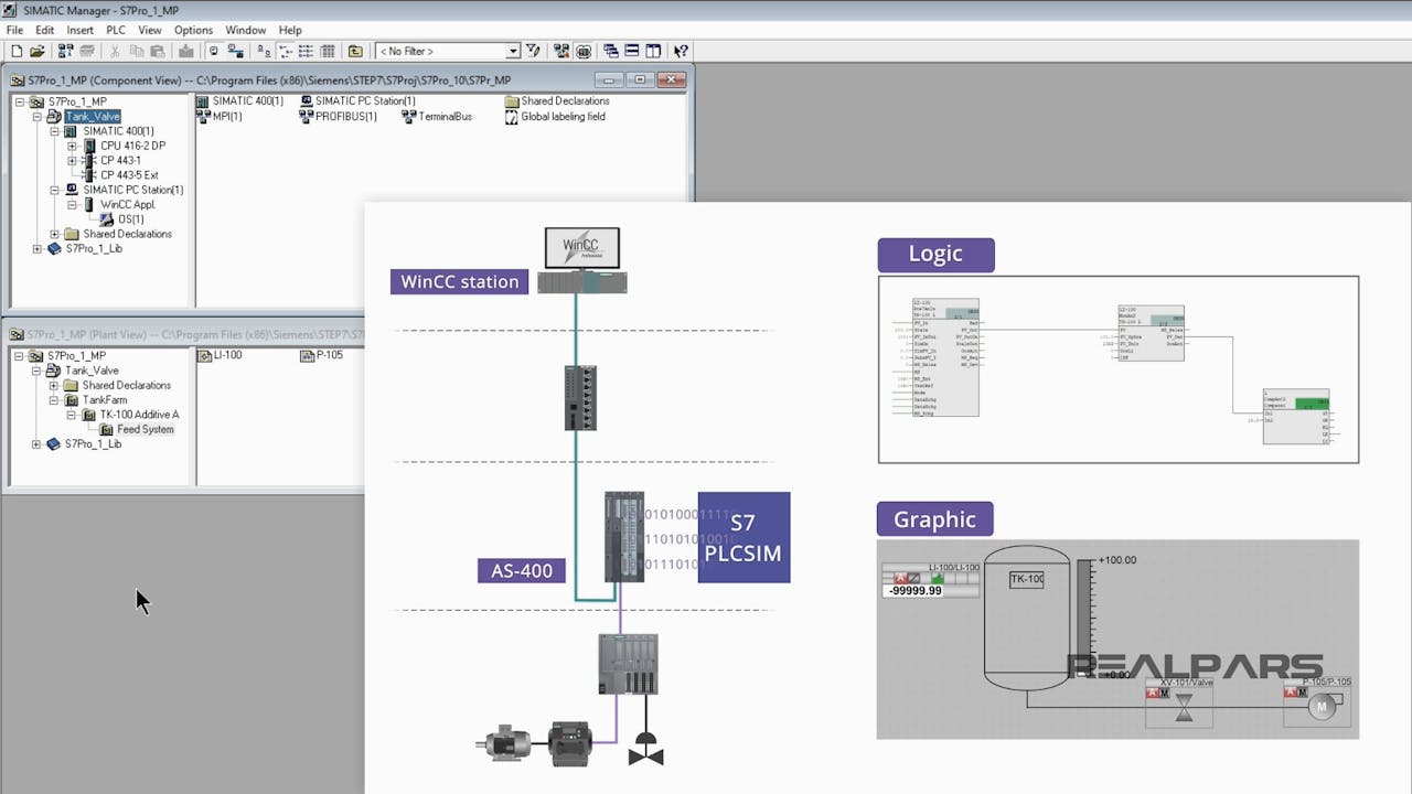 7. WinCC Example Process Compiling the Picture RealPars