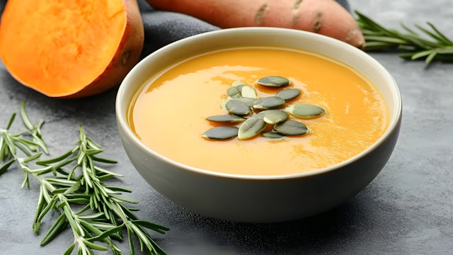 Carrot & Sweet Potato Soup Recipe