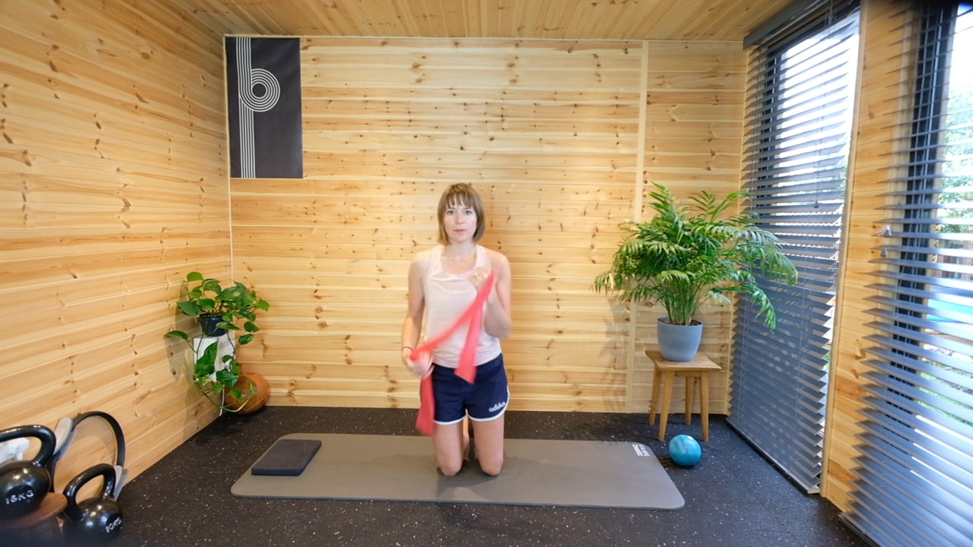 Small ball and band kneeling work - 2 of 4.