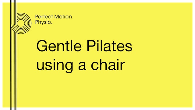 Gentle Pilates using a chair