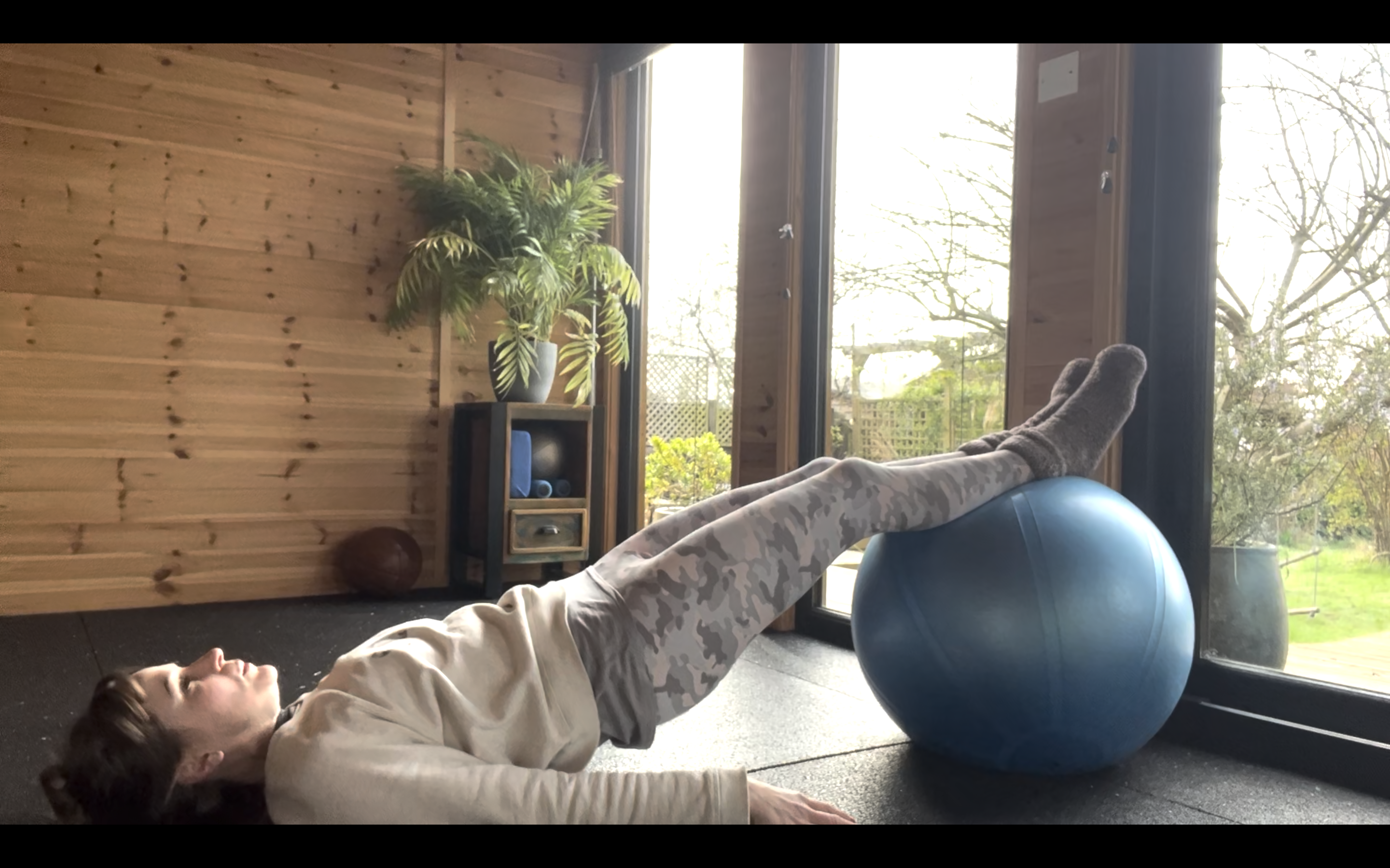 Level 2 - Pelvic Floor activation in a gym ball bridge