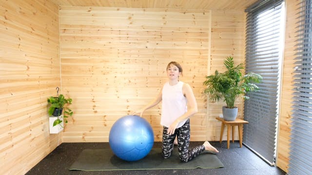 Gym ball stretch