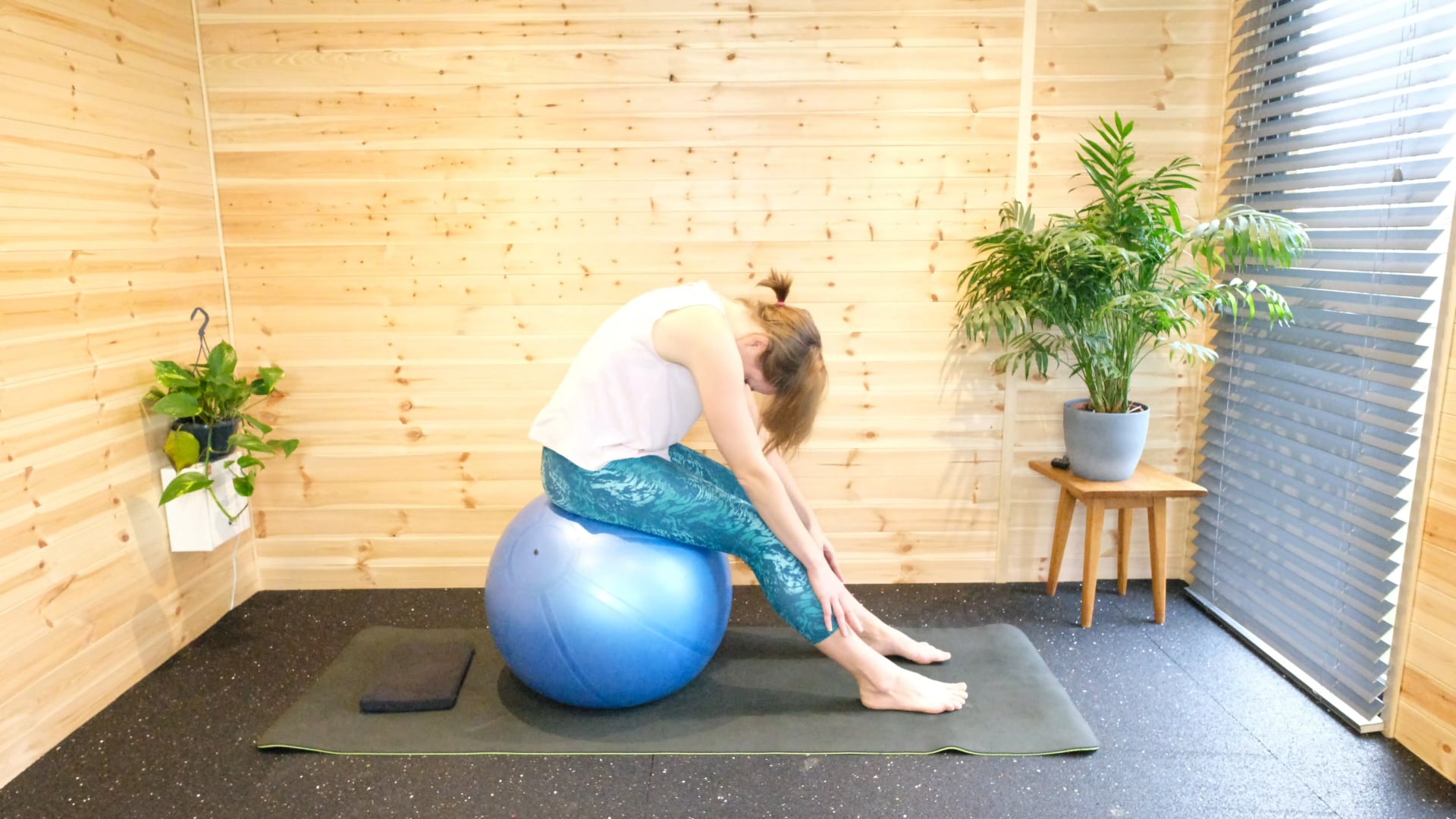 Chair or ball stretch and mobility