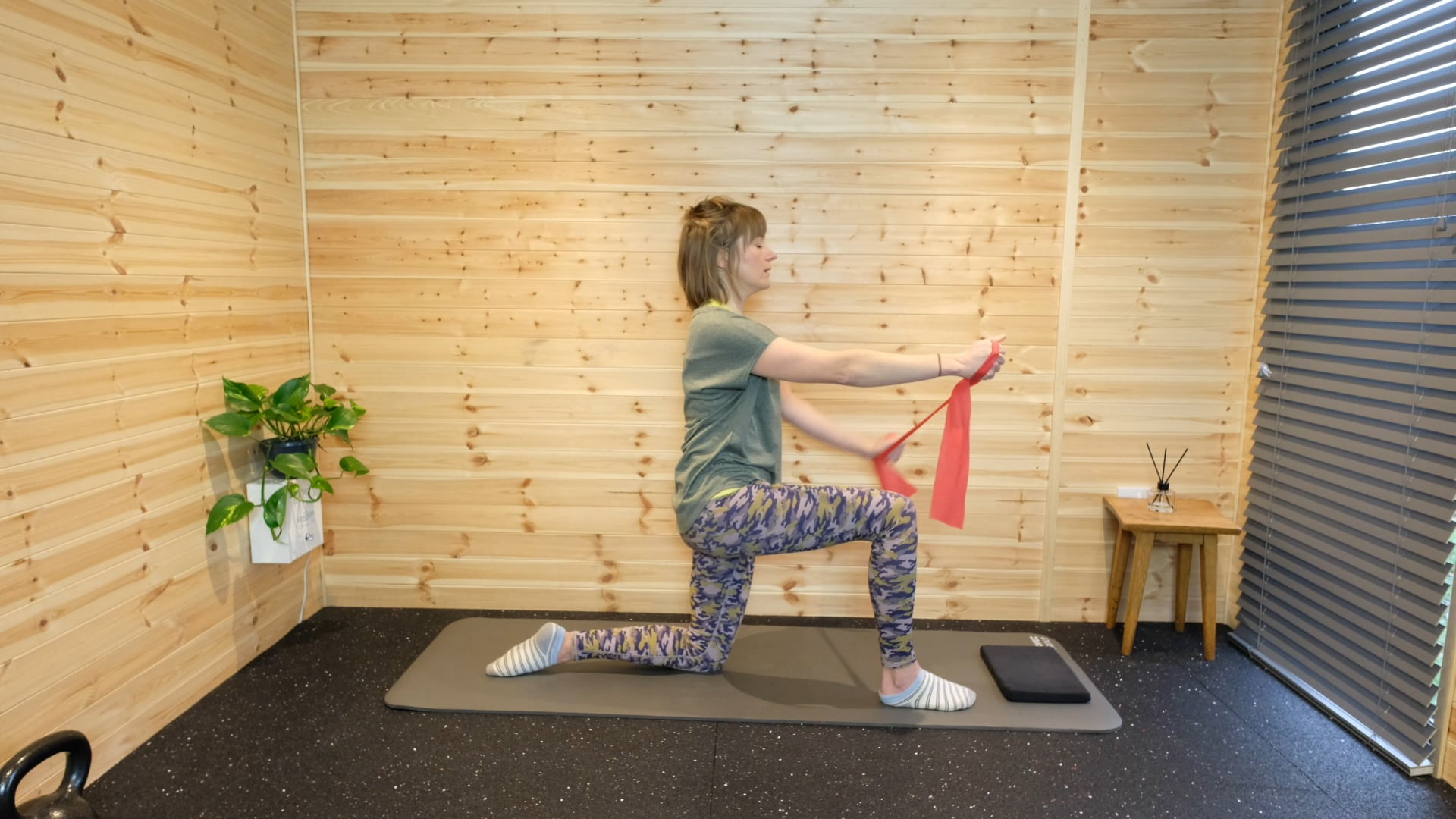 Shoulder strength and stability with the band.