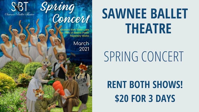Rent the Sawnee Ballet Theatre 2021 Spring Concert