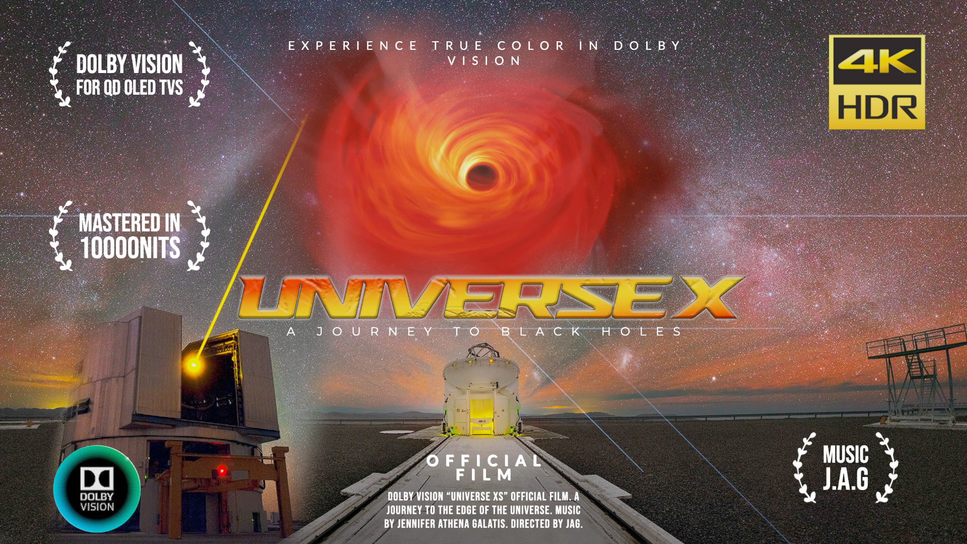 DOLBY VISION [4KHDR] "UNIVERSE X" ZOOM-IN TO BLACK HOLES | REAL FOOTAGE 
