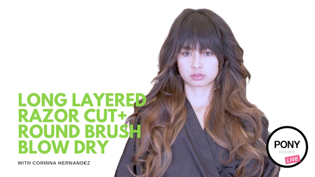 Long Layered Razor Cut, Sexy Blow Out on Dense, Multi-Textured Hair