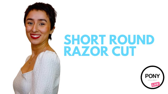 Short Round Razor Cut on Natalie by C...
