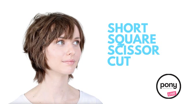Short Square Scissor Haircut by Corin...