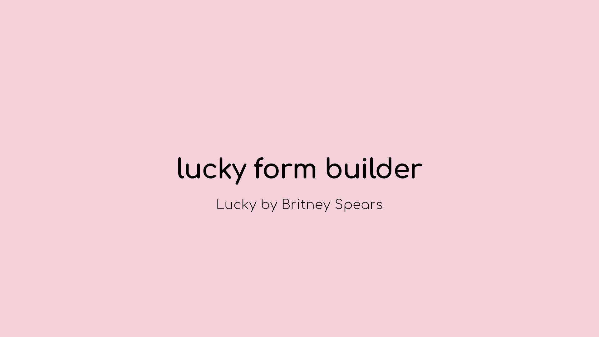 lucky form builder
