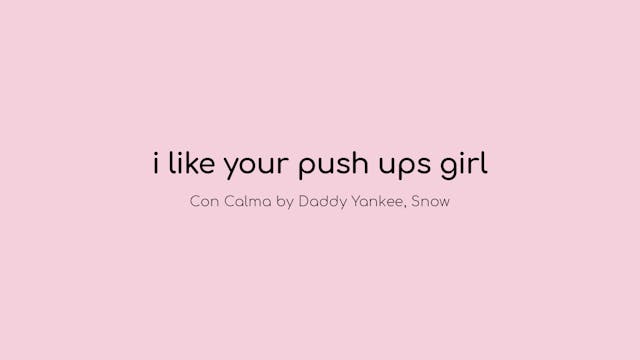 i like your push ups girl
