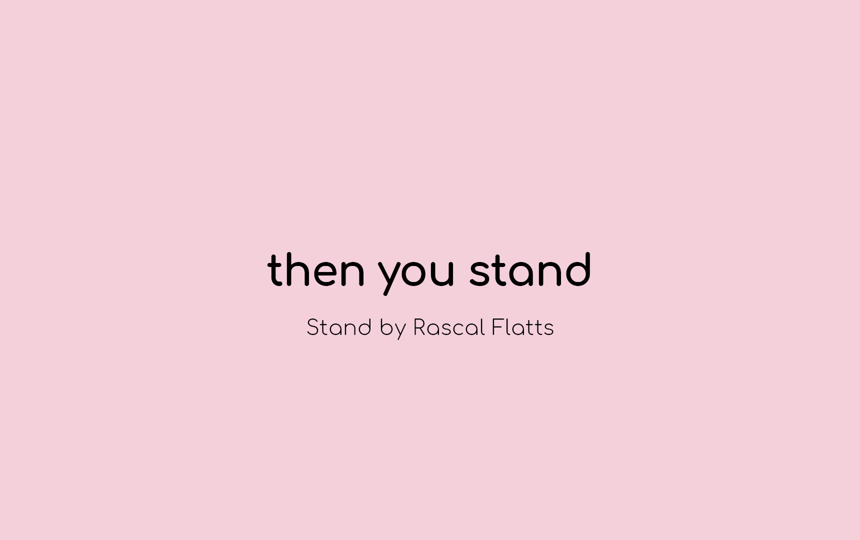 Then You Stand