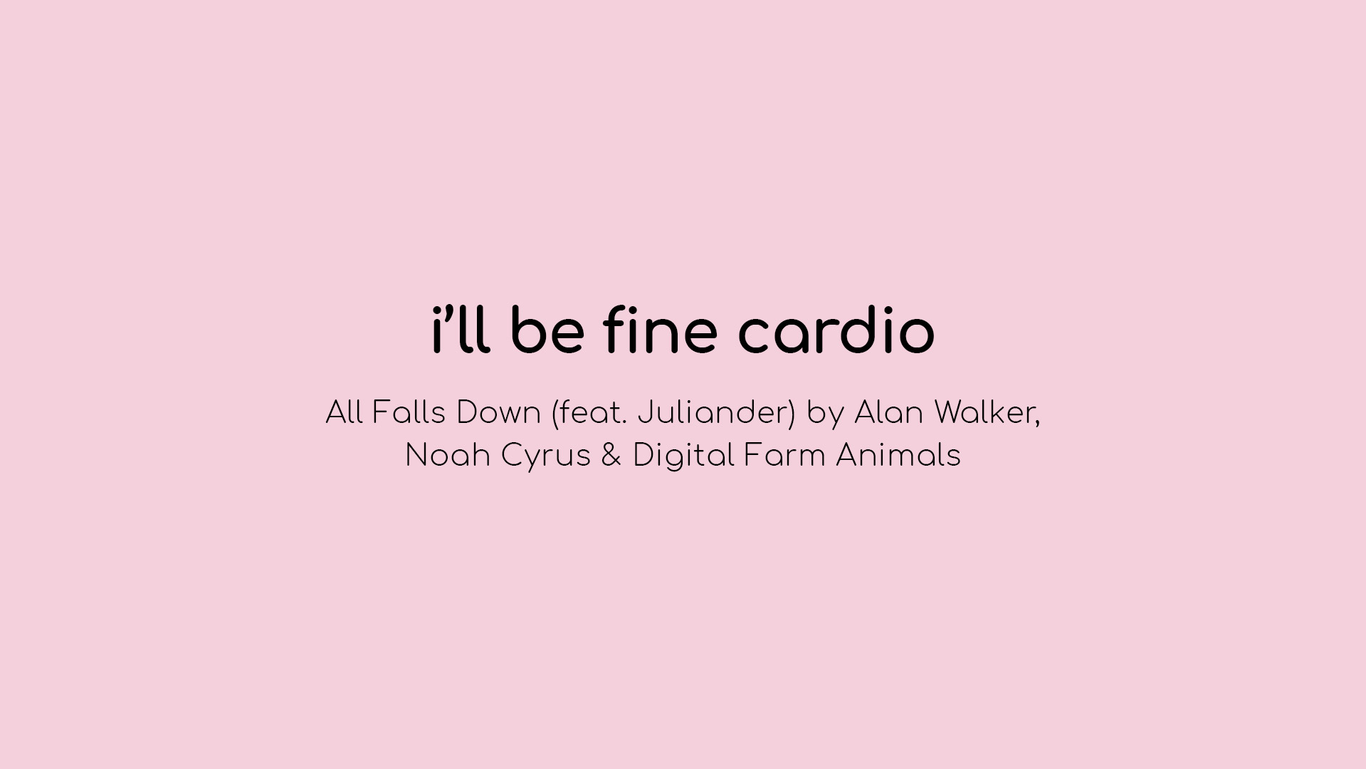 i'll be fine cardio