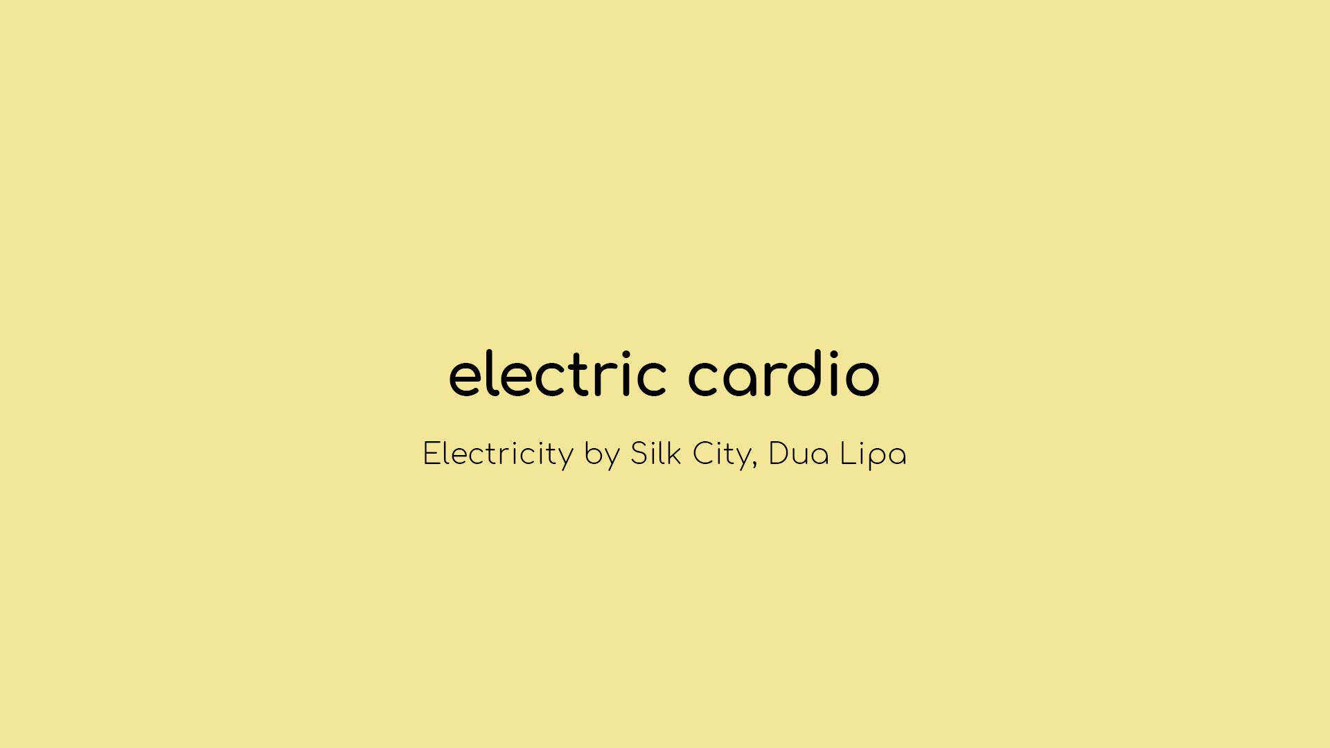 Electric Cardio