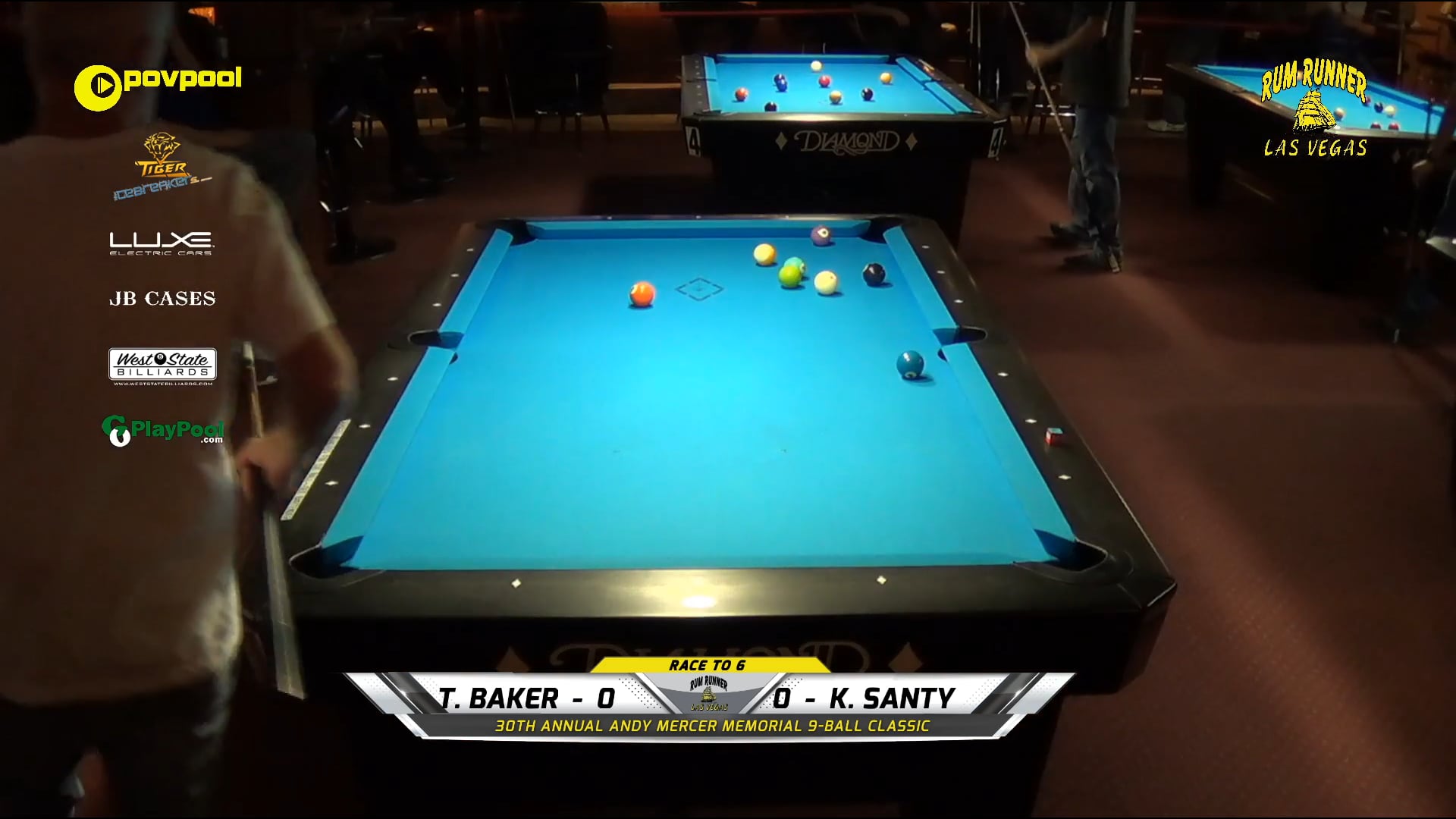 #1 - Andy Mercer 9-Ball - Tommy BAKER vs Kings SANTY / 2020