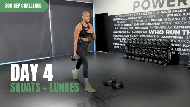 300 REP CHALLENGE: SQUATS + LUNGES w/...