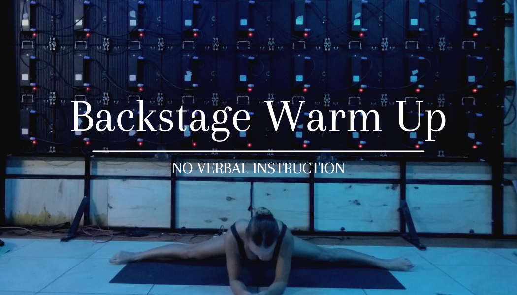 Backstage warm up 