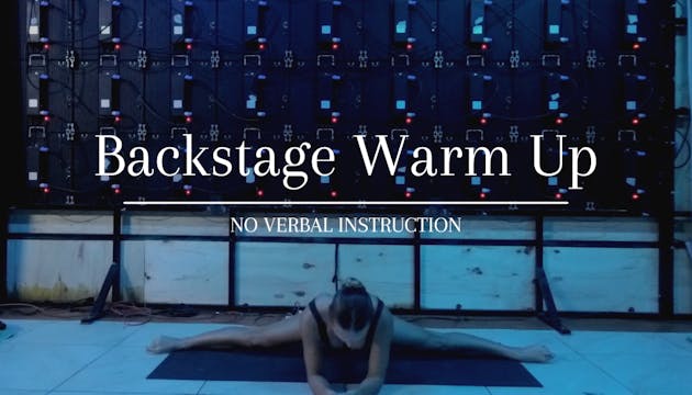 Backstage warm up 