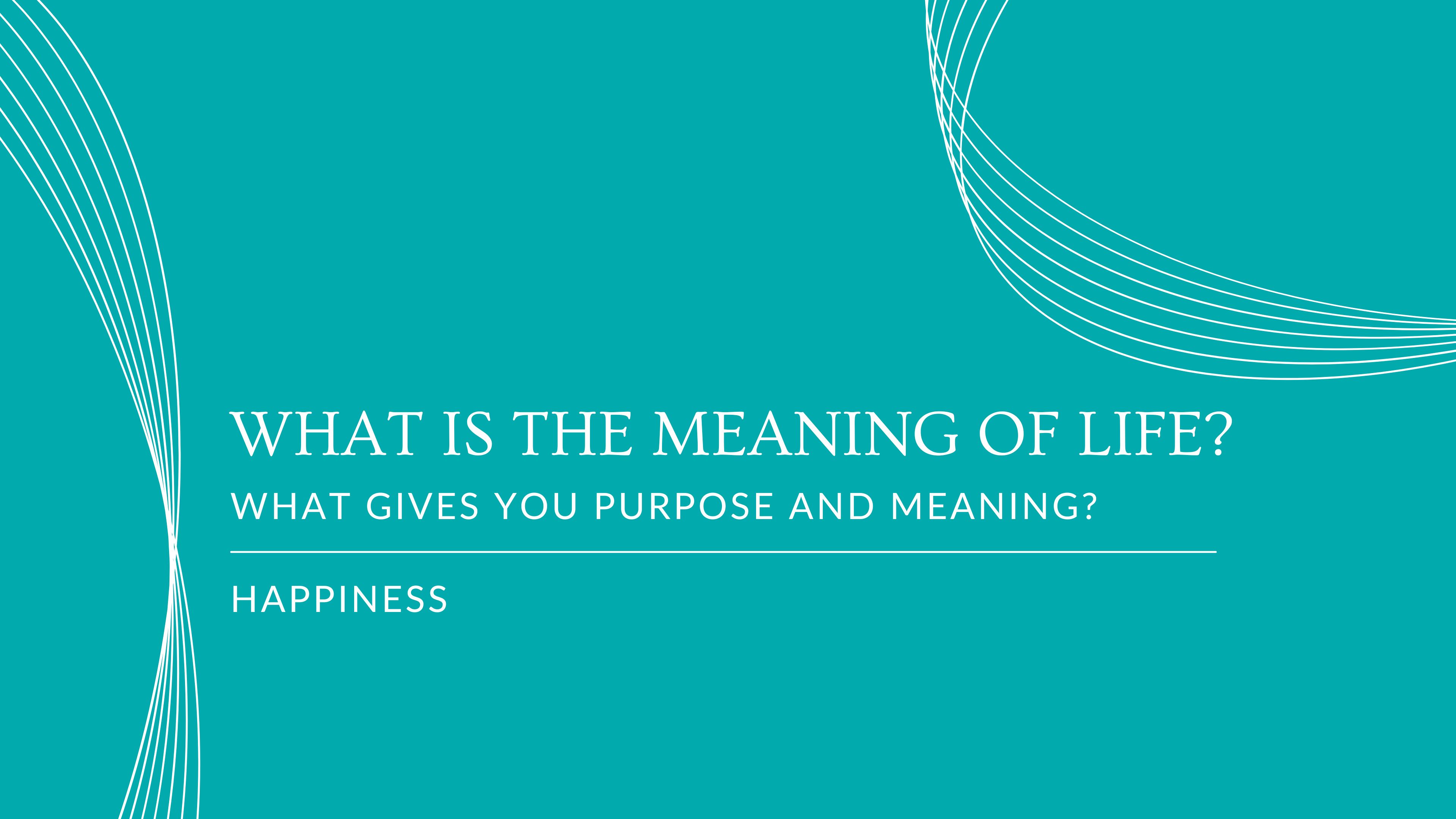 What is the meaning of life