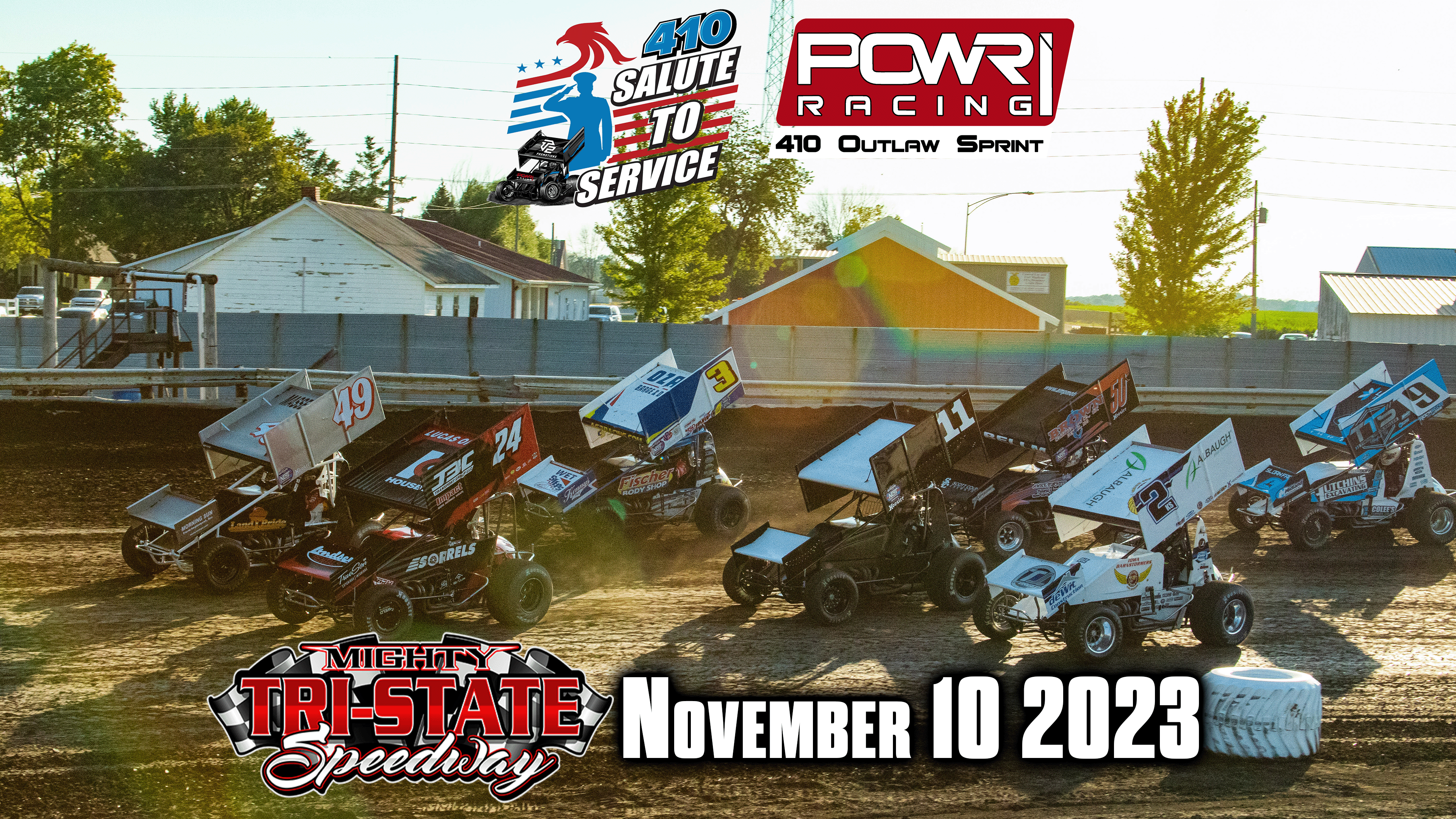 11.10.23 POWRi 410 Outlaw Sprints "410 Salute to Service" Night 1