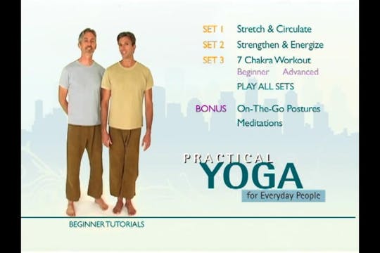 DVD Table of Contents (FREE) for Practical Yoga for Everyday People (Vol. 1) workout video