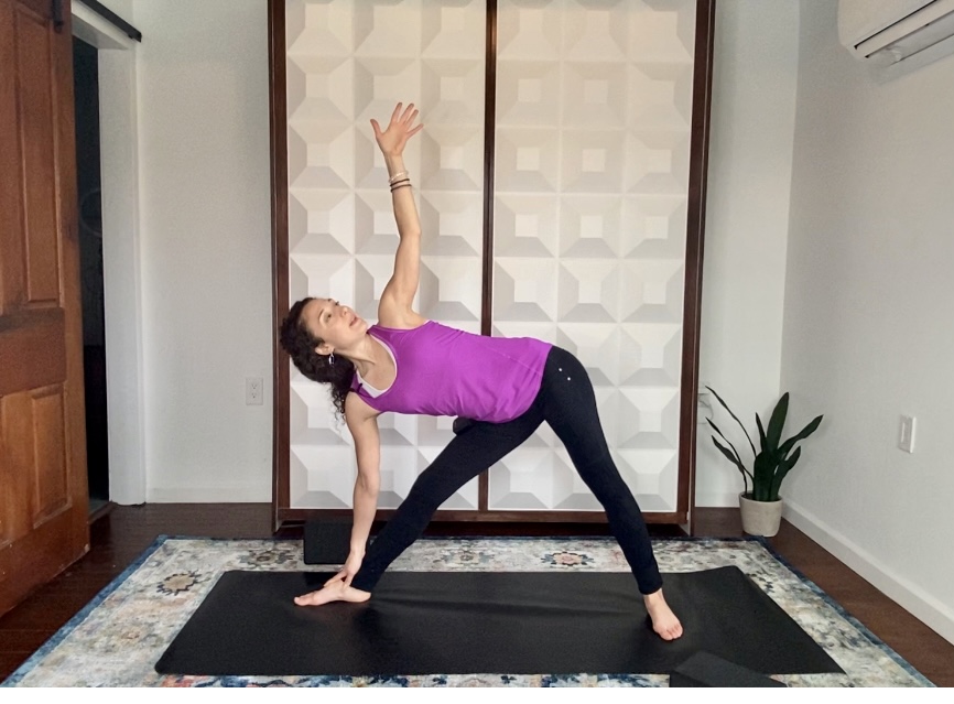 Triangle Pose with Amanda