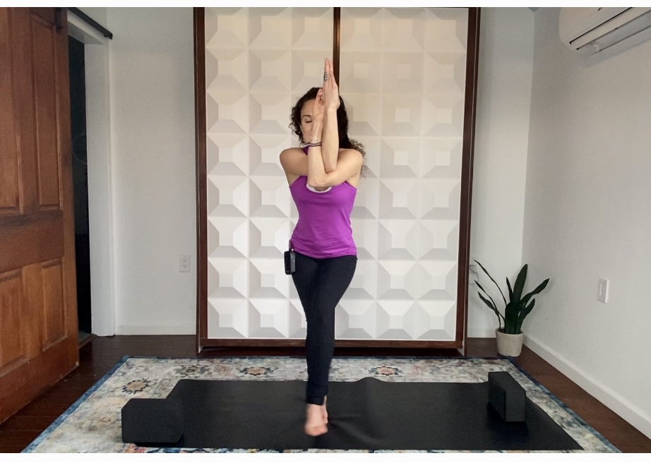 Eagle Pose with Amanda