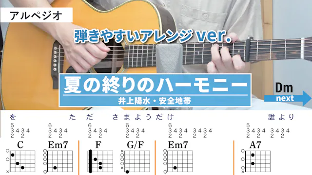 夏の終りのハーモニー /  井上陽水・玉置浩二（安全地帯） 弾き語りギター...