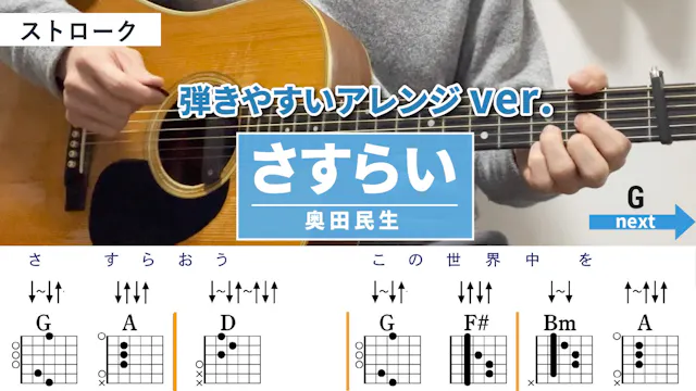 さすらい / 奥田民生 - 弾き語りギターコード【弾きやすいアレンジ・スト...
