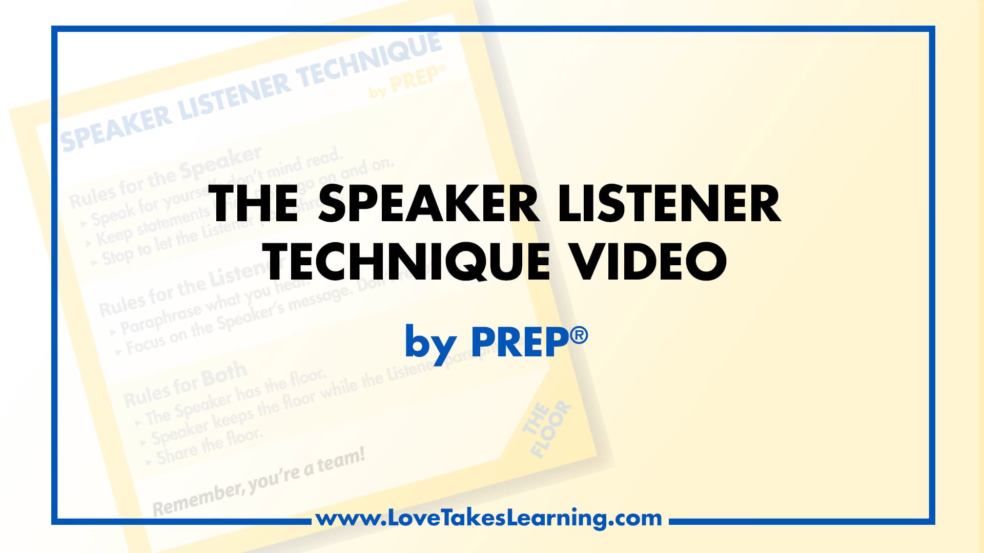 The Speaker Listener Technique Full Version-2019