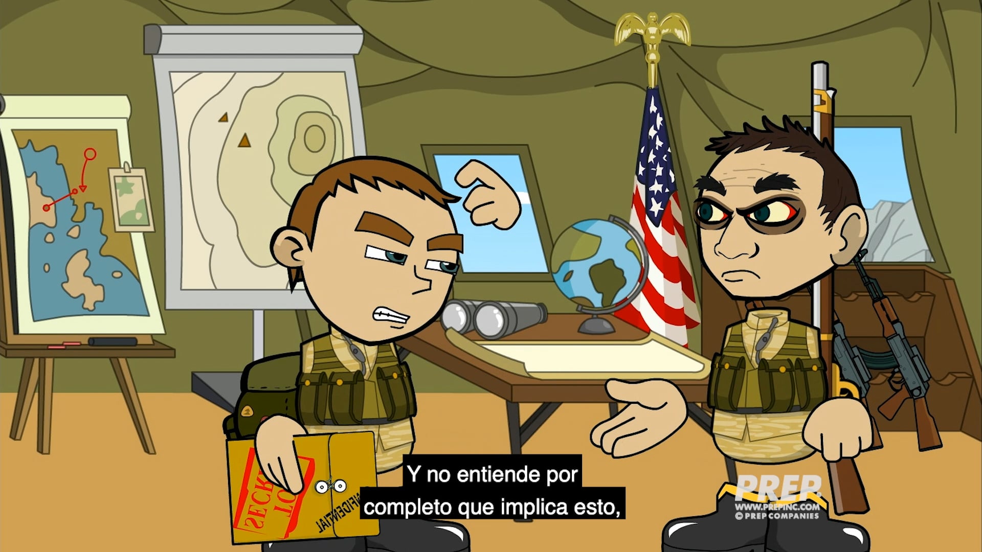 Understanding Commitment with Spanish Subtitles and Graphics.