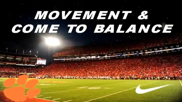 Clemson Linebacker - Movement & Come to Balance