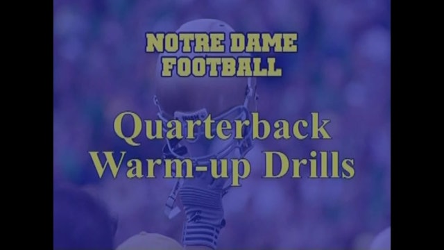 Notre Dame QB Drills