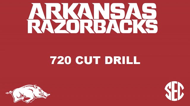 Arkansas WR Blocking 720 Cut Drill