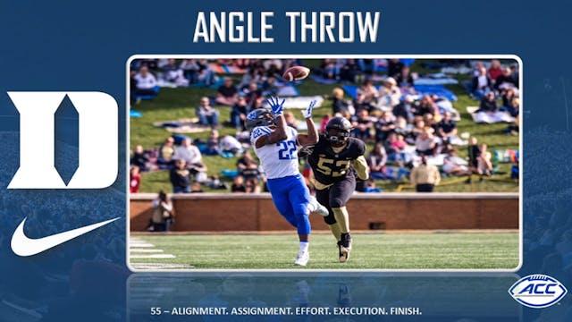 Duke Angle Throw RB Drill Tape
