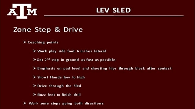 Texas A&M OL Zone Step & Drive