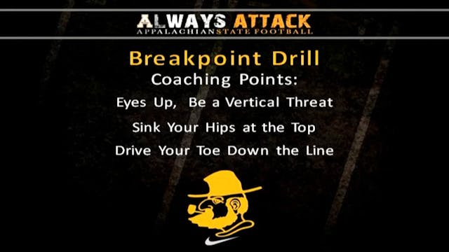 App State Wide Receiver Break Point D...