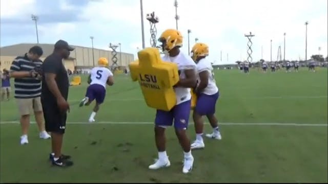 LSU RB Spin Out