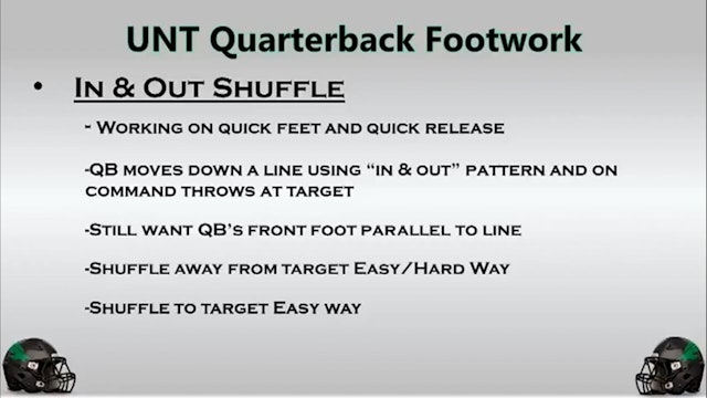 Graham Harrell QB Footwork In & Out Shuffle