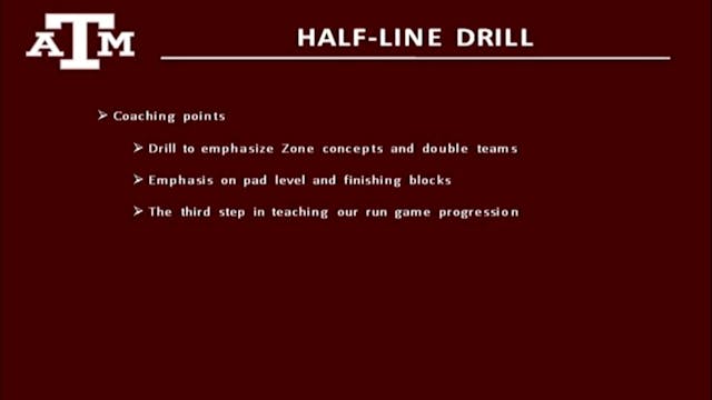 Texas A&M OL Half-Line Drill