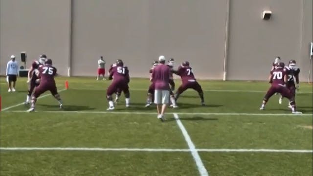 Texas A&M OL Blitz Pick-up Drill