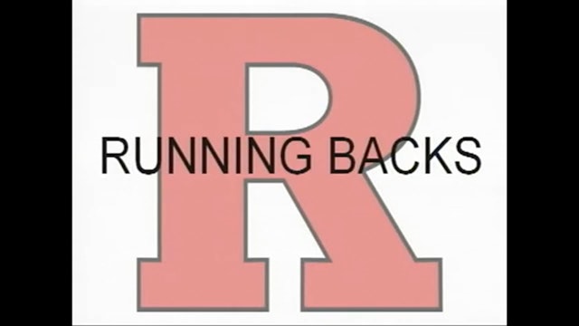 Rutgers Running Back Drills